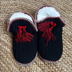 Boot slippers Black and Red